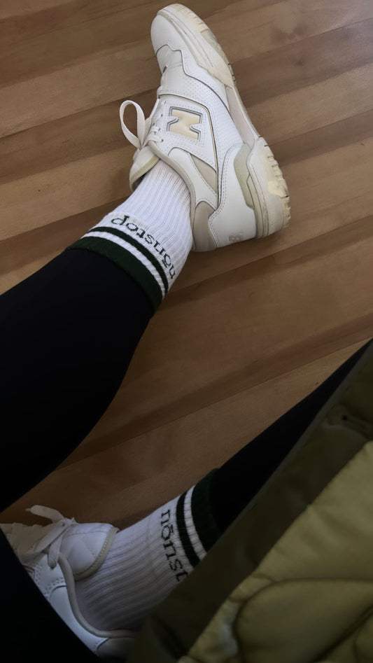 Socks - white/green